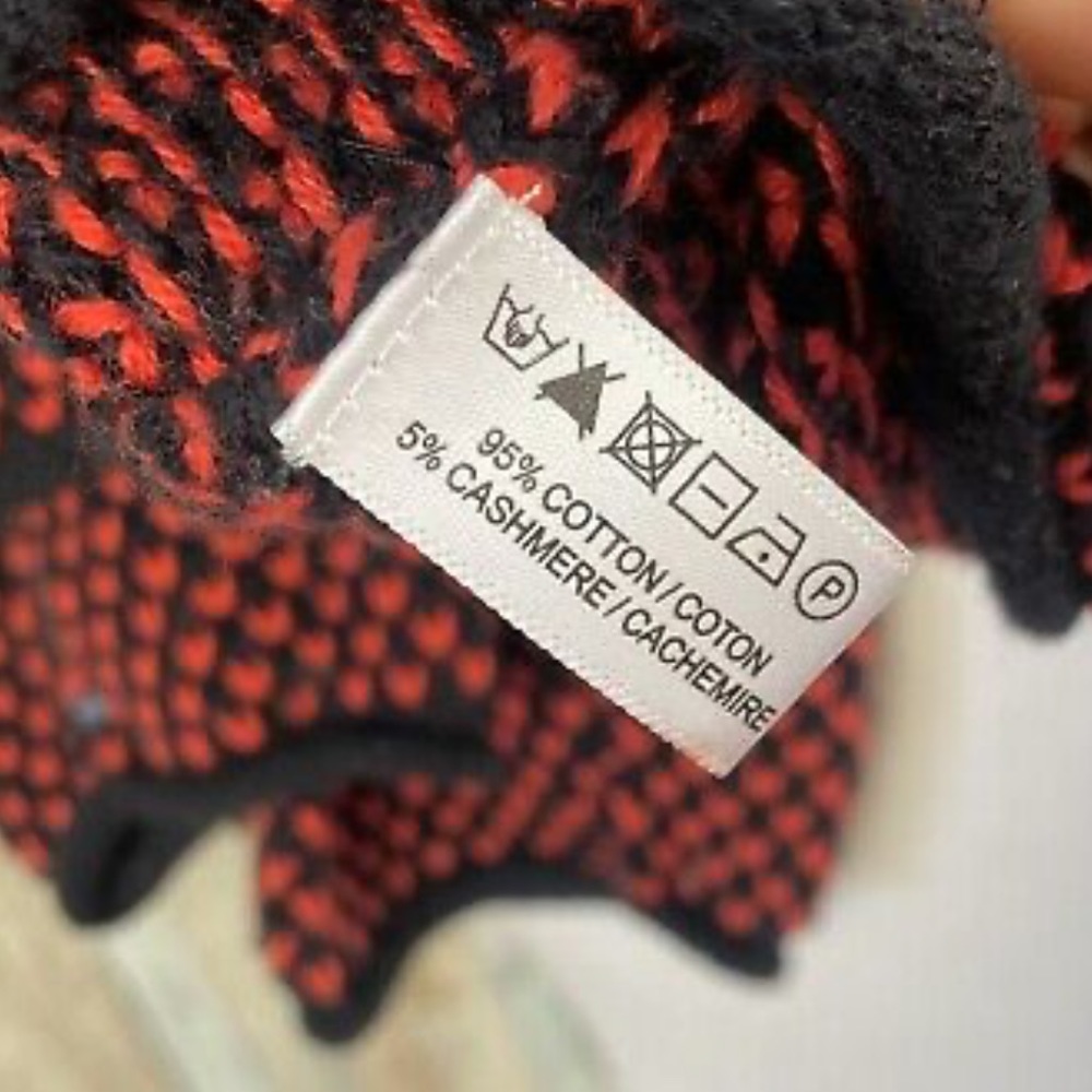 Lisa Todd Red Black & White Color Block Pullover … - image 6